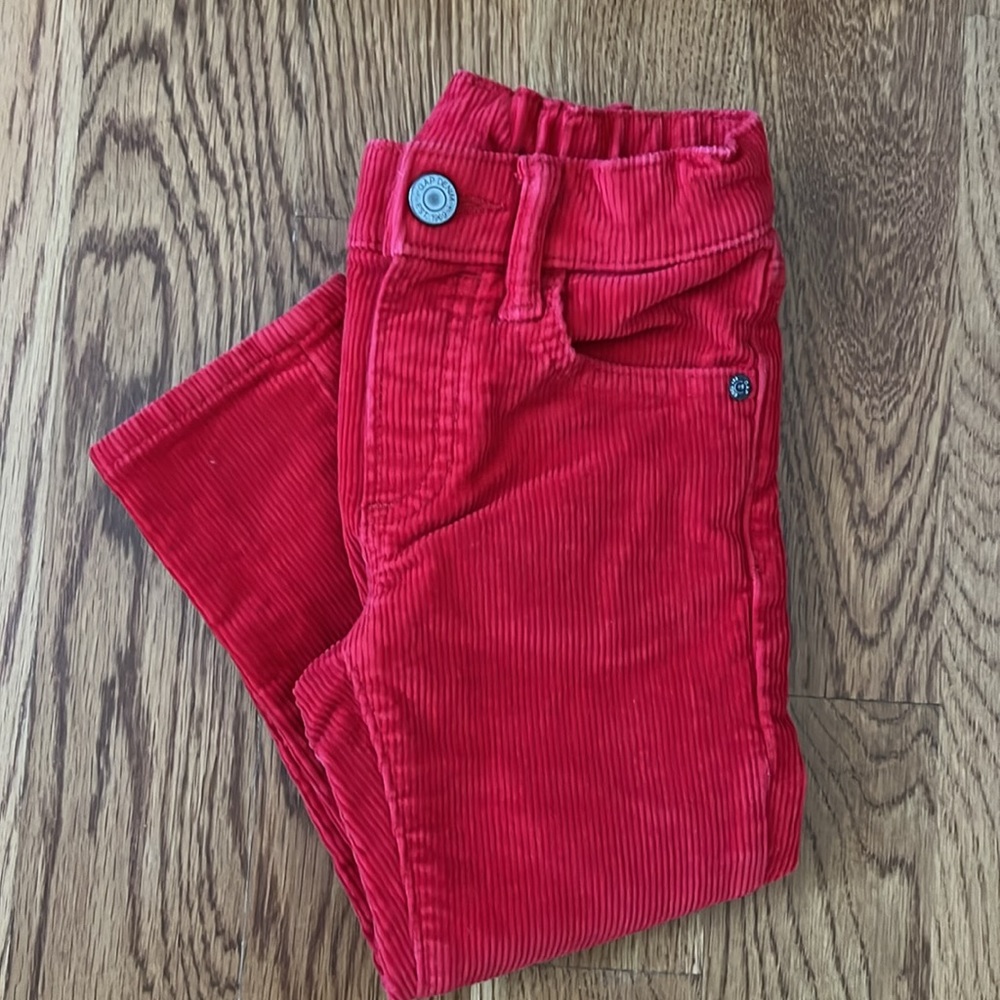 Toddle Boy 3T Red Corduroy Gap Pants EUC